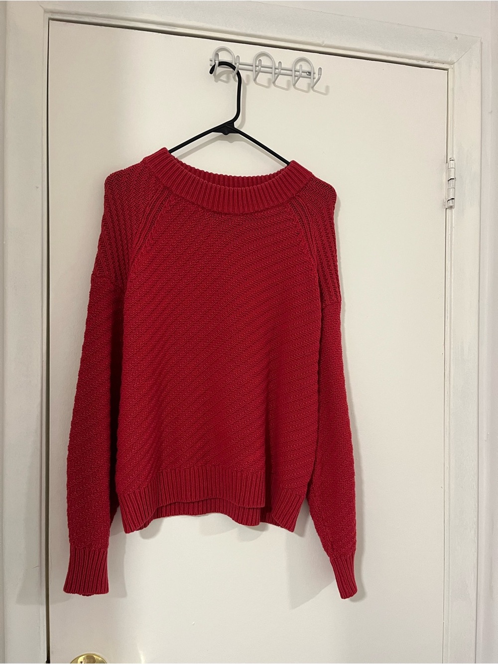 Universal Thread Bright Red Scoopneck Knit Pullover